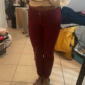 Maroon jeans